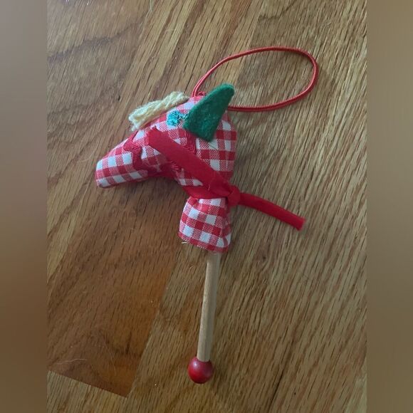Vintage HOBBY HORSE Child's Horse Riding Stick CHRISTMAS  ORNAMENT - Picture 2 of 3